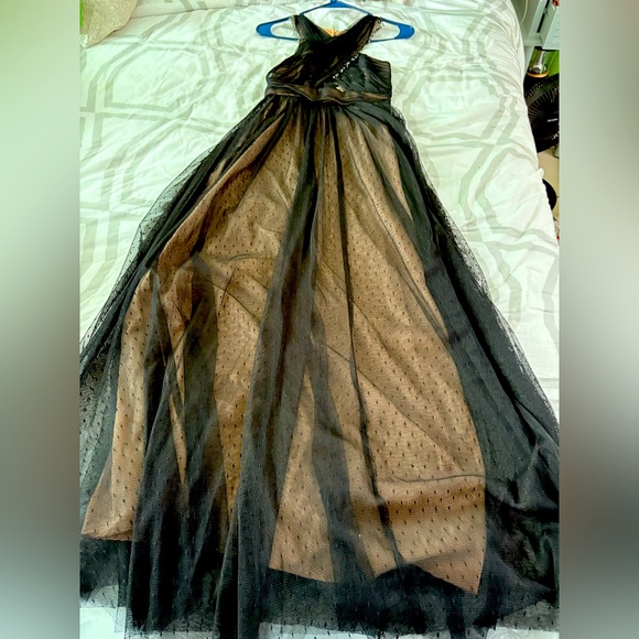 BCBGMaxAzria Black and Tan Formal Dress. Size 0. - Picture 1 of 16